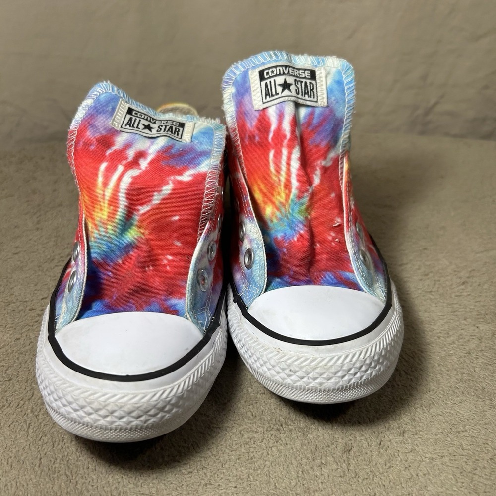 Converse Tie-Dye Low Top Sneakers in Rainbow Colors - Picture 9 of 11